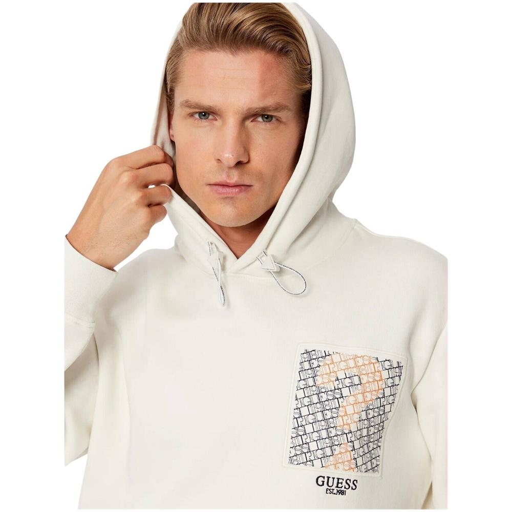 Felpa Guess Con Cappuccio Logo Uomo Tg L - Foto 4