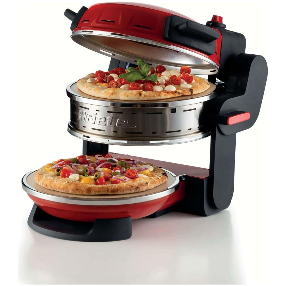 Forno Pizza Elettrico Doppio con Temperatura Max 400°C 5 Livelli di Cottura Potenza 2300 W Colore Rosso - Foto 1