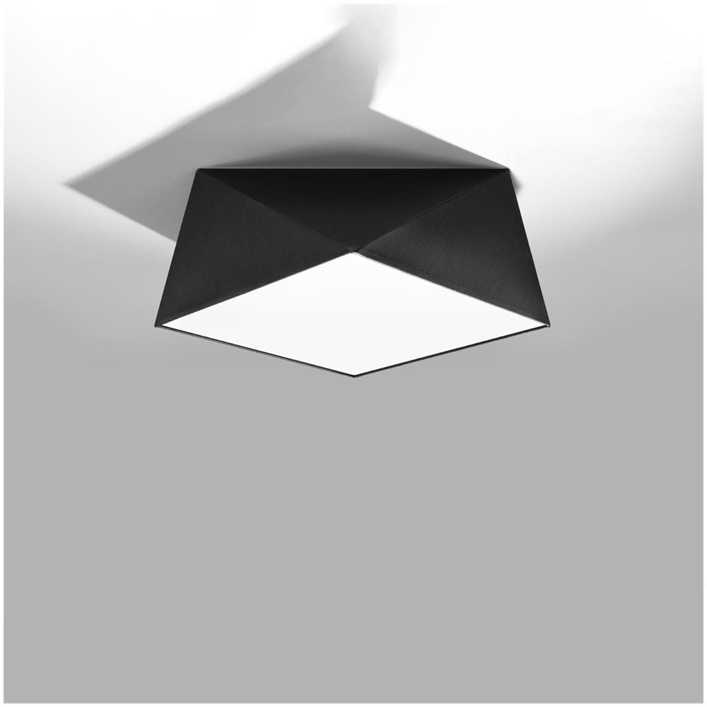 Lampada A Soffitto Hexa 35 Nero Sl. 0690 - Moderno Lampade Da Soffitto Nero 15x35x35 Cm - Foto 2