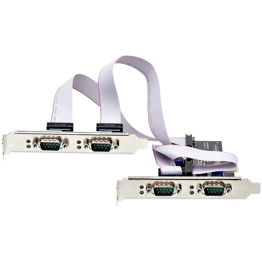 Scheda Seriale PCIe a 4 porte, scheda seriale PCI Express a RS232/RS422/RS485 (DB9), staffa a basso profilo inclusa, UART 16C1050, Windows /Linux, conforme a TAA - Protezione ESD di livello 4 - Foto 2
