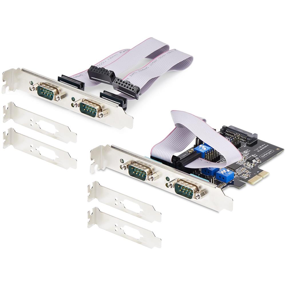 Scheda Seriale PCIe a 4 porte, scheda seriale PCI Express a RS232/RS422/RS485 (DB9), staffa a basso profilo inclusa, UART 16C1050, Windows /Linux, conforme a TAA - Protezione ESD di livello 4 - Foto 8