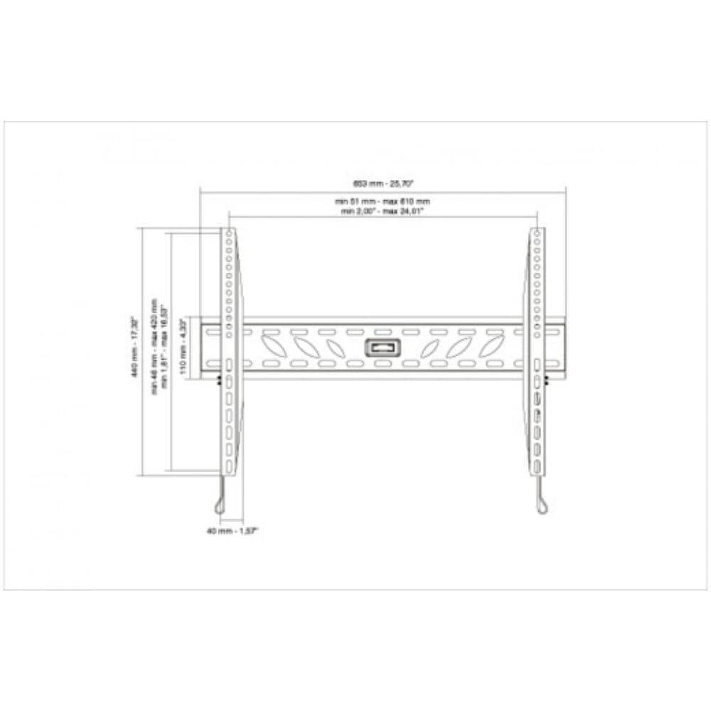 SP362 Supporto da Parete per Schermi LCD / LED / Plasma 32-65'' Portata Max 50Kg - Foto 2