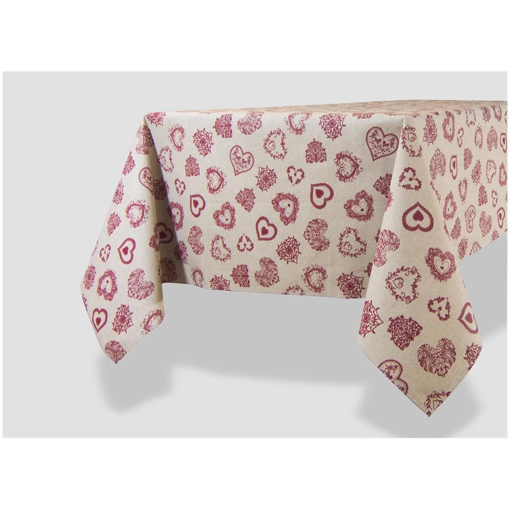 Tovaglia  Miros Disegno Cuore 140x180 Rosso - Foto 2