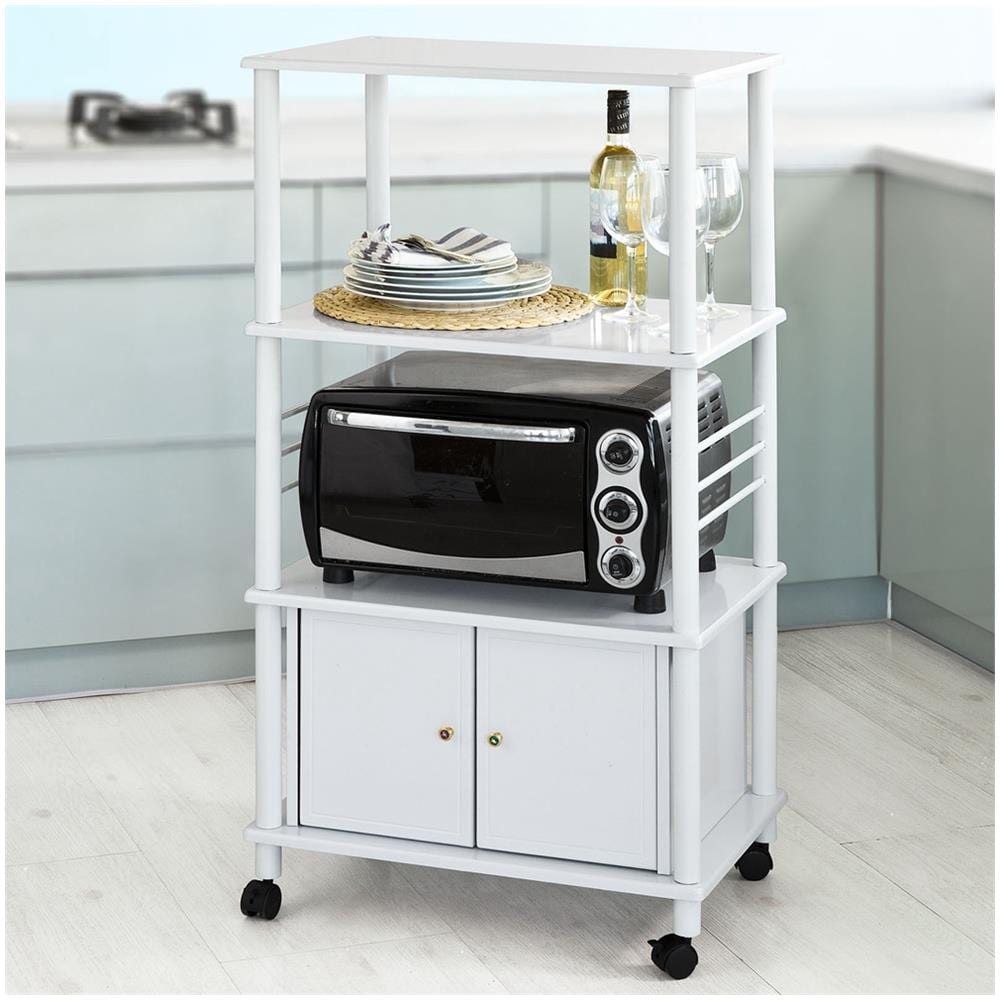 Mensole Per Forno A Microonde, Carrello Da Cucina, Armadietto Cucina, Senza Microonde!!bianco, frg12-w, it - Foto 1