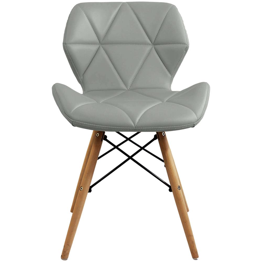 Naomie - Sedia Moderna In Ecopelle E Legno - Foto 4