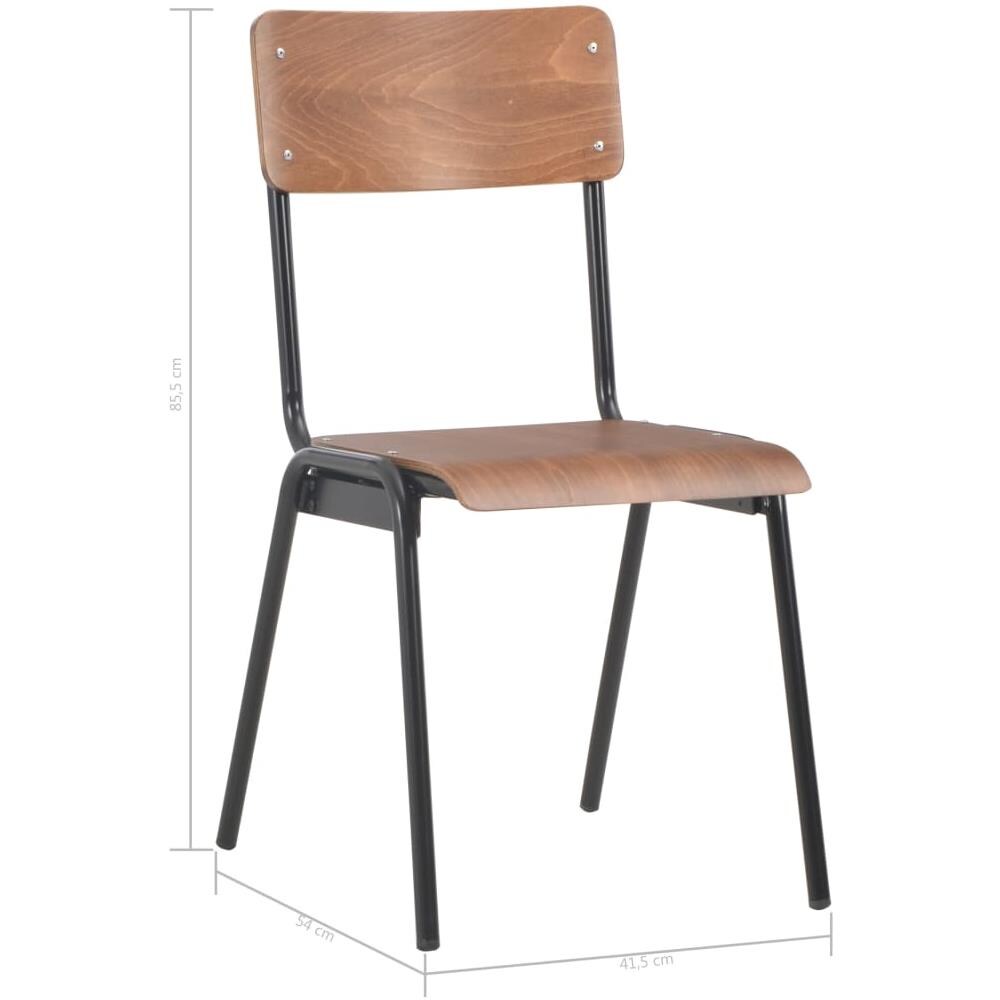 Sedie Da Pranzo 6 Pz Marroni In Compensato - Foto 8