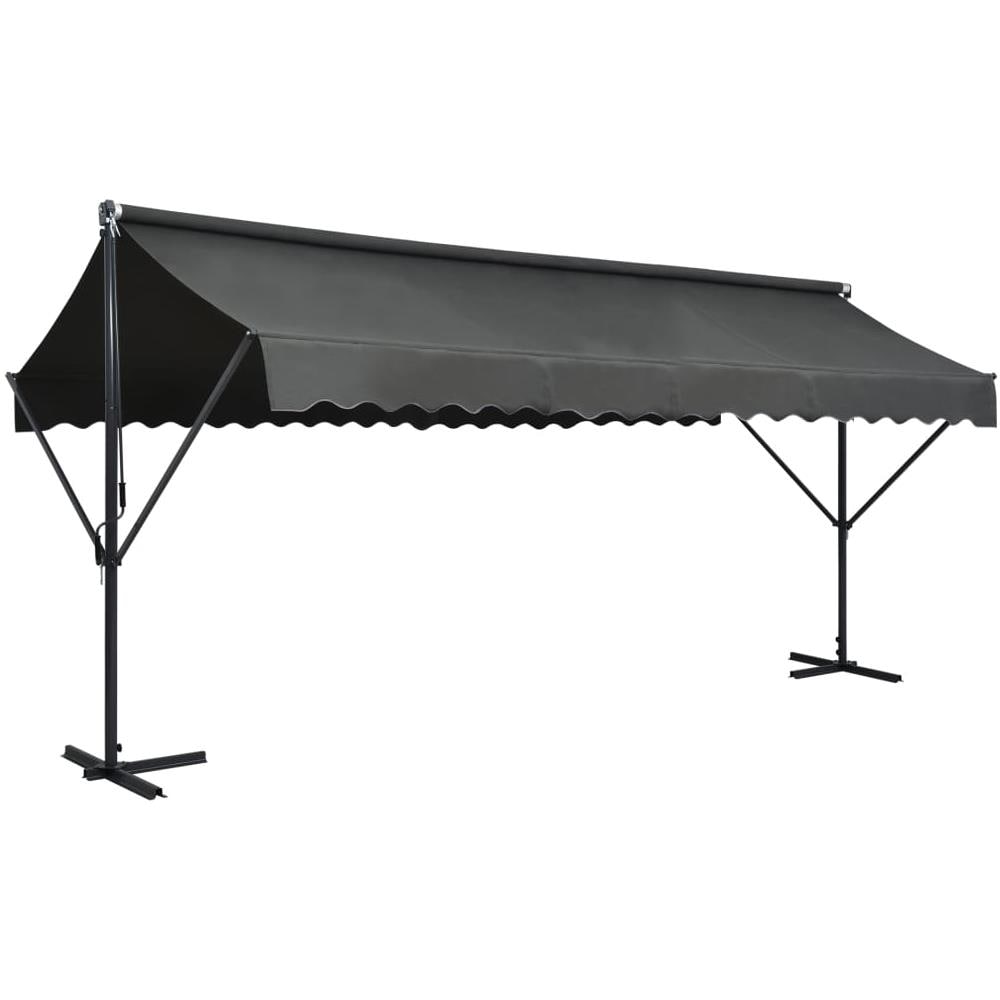 Tenda Parasole con Piedistallo 500x300 cm Antracite - Foto 1