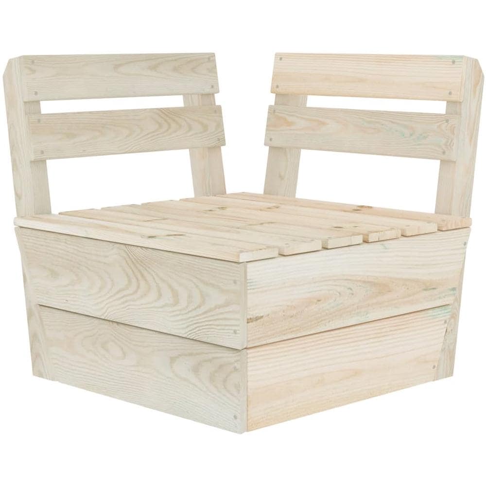 Set Divani Da Giardino Su Pallet 6 Pz In Legno Abete Impregnato - Foto 2