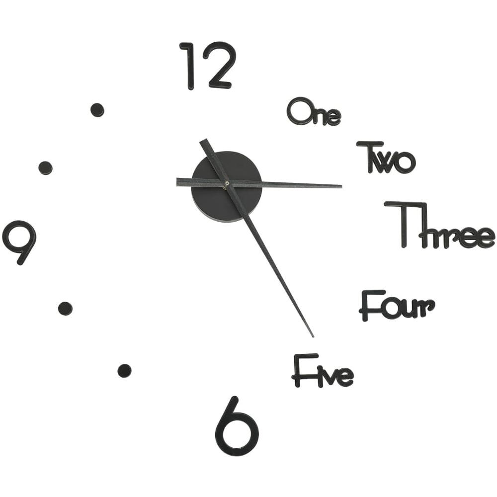 Orologio da Parete 3D Design Moderno Nero 100 cm XXL - Foto 1