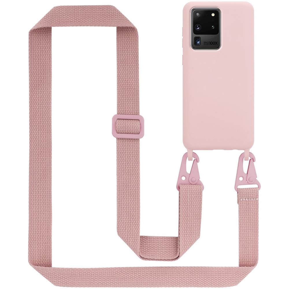 Catena Di Telefoni Cellulari Compatibile Con Samsung Galaxy S20 Ultra In Liquid Rosa - Coperchio Di Protezione In Silicone Con Cordino Regolabile In Lunghezza - Foto 1