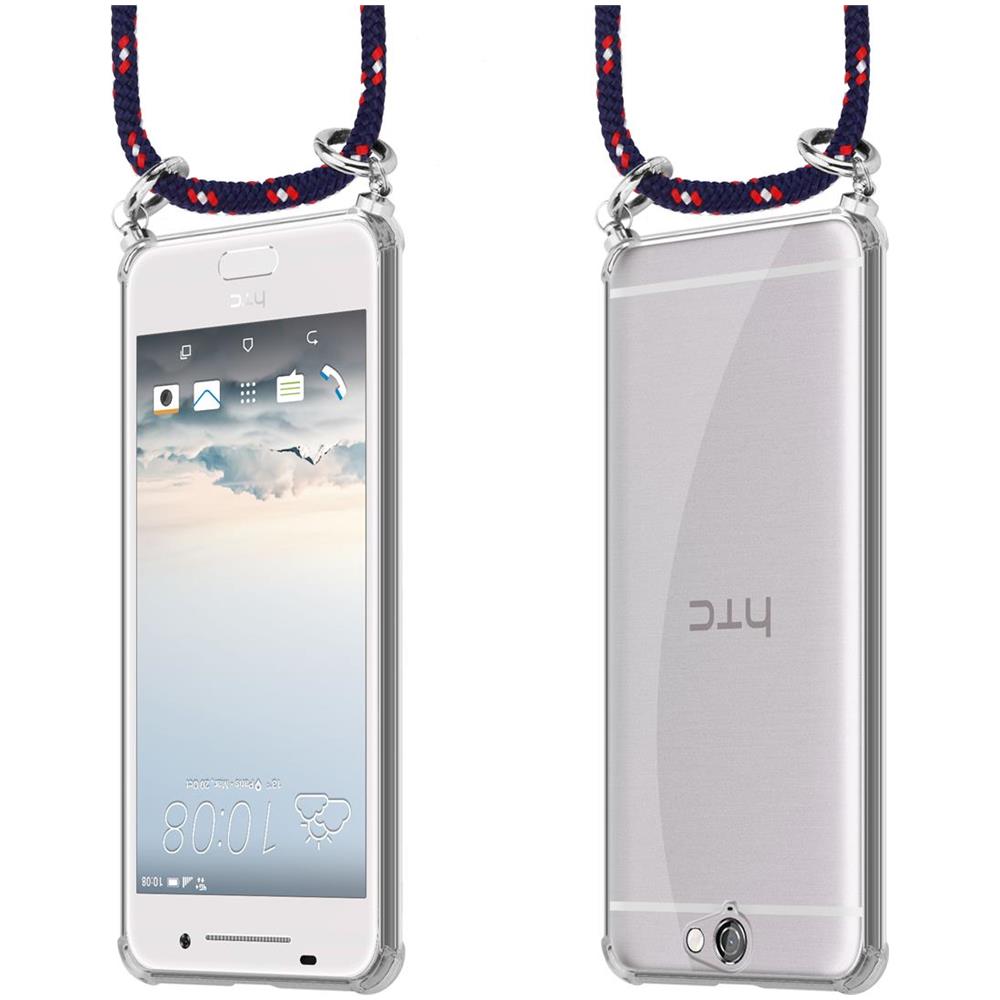 Catena Di Telefoni Cellulari Compatibile Con Htc One A9 In Blu Rosso Bianco À Pois - Coperchio Protettivo In Silicone Con Anelli D'argento, Cinturino In Corda E Custodia Staccabile - Foto 8