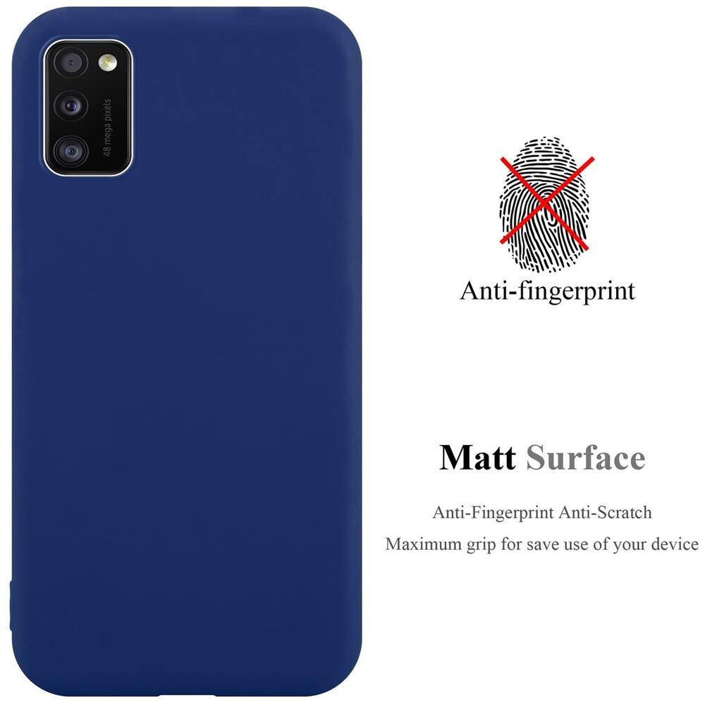 Custodia Compatibile Con Samsung Galaxy A41 In Candy Blu Scuro - Coperchio Protettivo In Silicone Tpu Flessibile - Foto 2