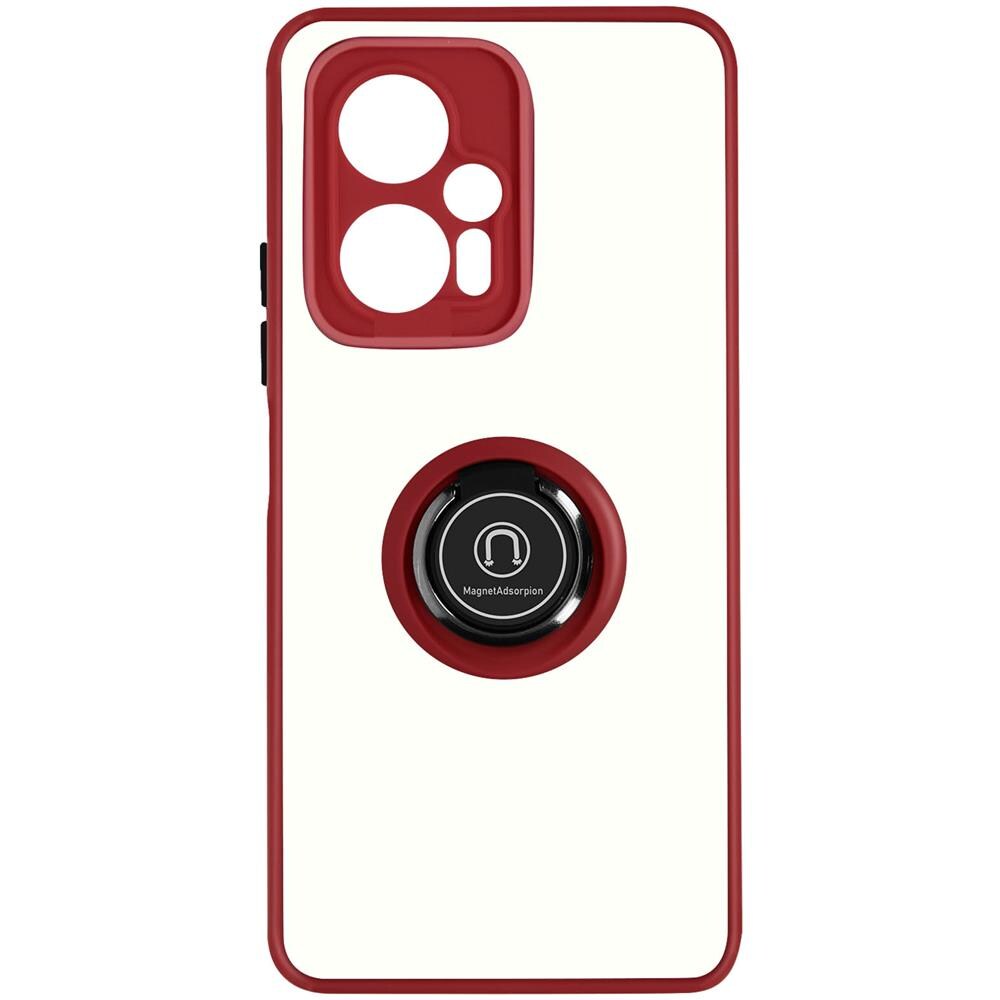 Cover Xiaomi Poco X4 Gt Bimateria Anello Metallico Supporto Rossa - Foto 1