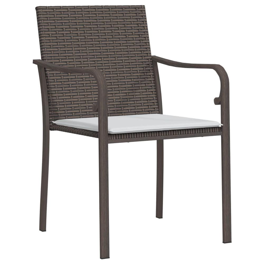 Sedie Da Giardino Con Cuscini 6pz Marroni 56x59x84cm Polyrattan - Foto 3