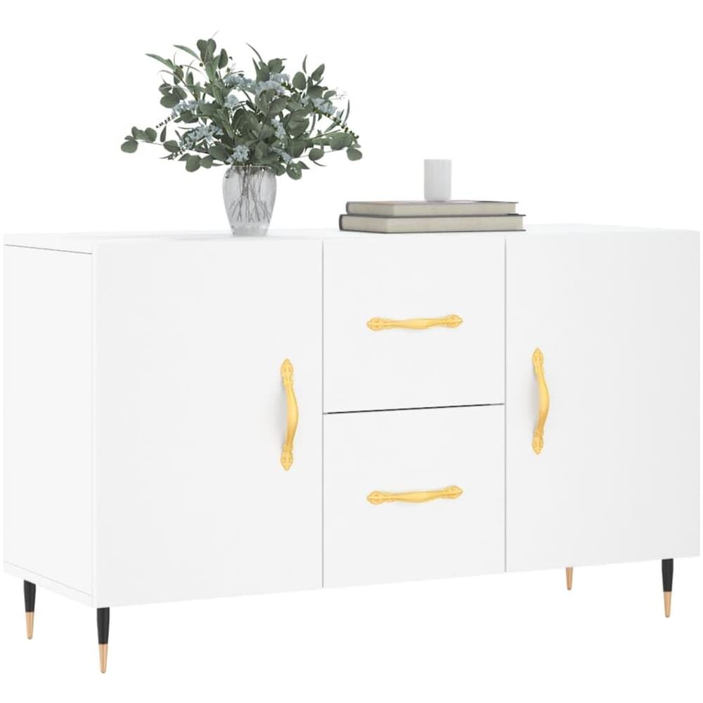 Credenza Bianca 100x36x60 Cm In Legno Multistrato - Foto 3