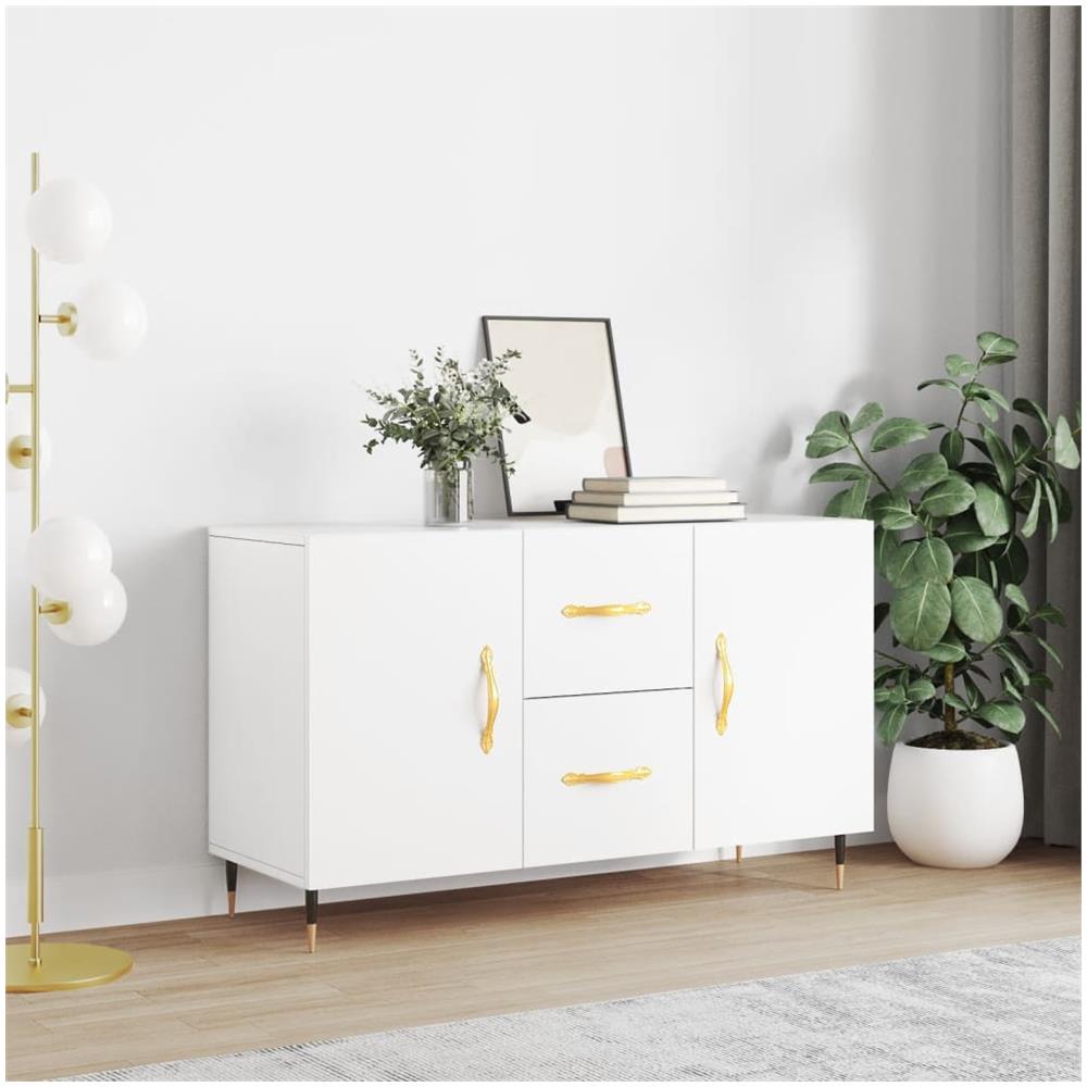 Credenza Bianca 100x36x60 Cm In Legno Multistrato - Foto 1