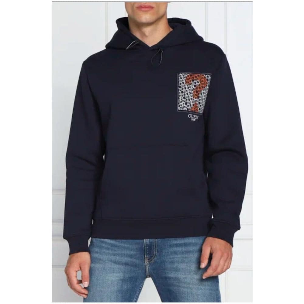 Felpa Guss Con Cappuccio Logo Uomo Colore Blu - Foto 2