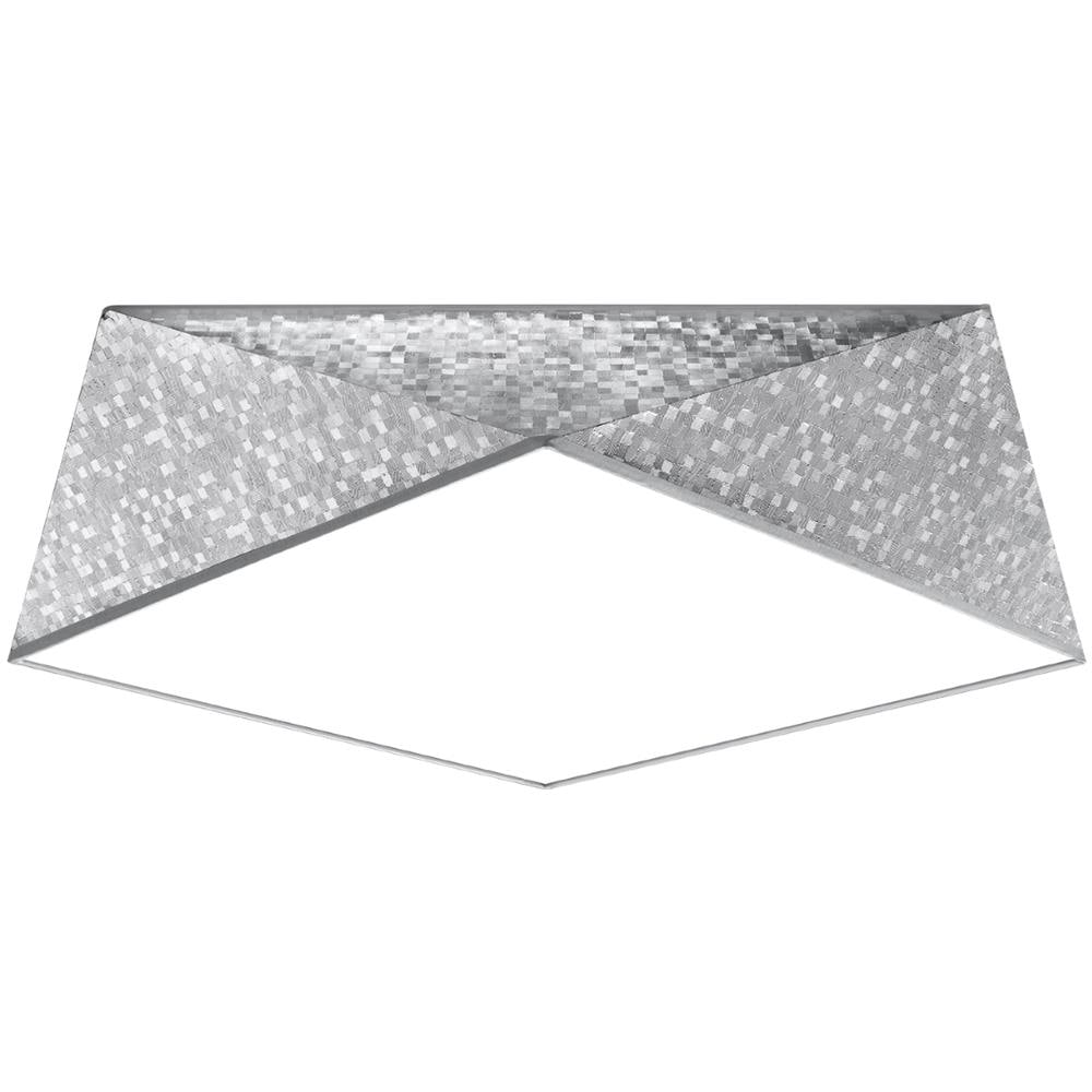 Lampada Da Soffitto Hexa 45 Argento Sl. 0694 - Moderno Lampade Da Soffitto Argento 15x45x45 Cm - Foto 1