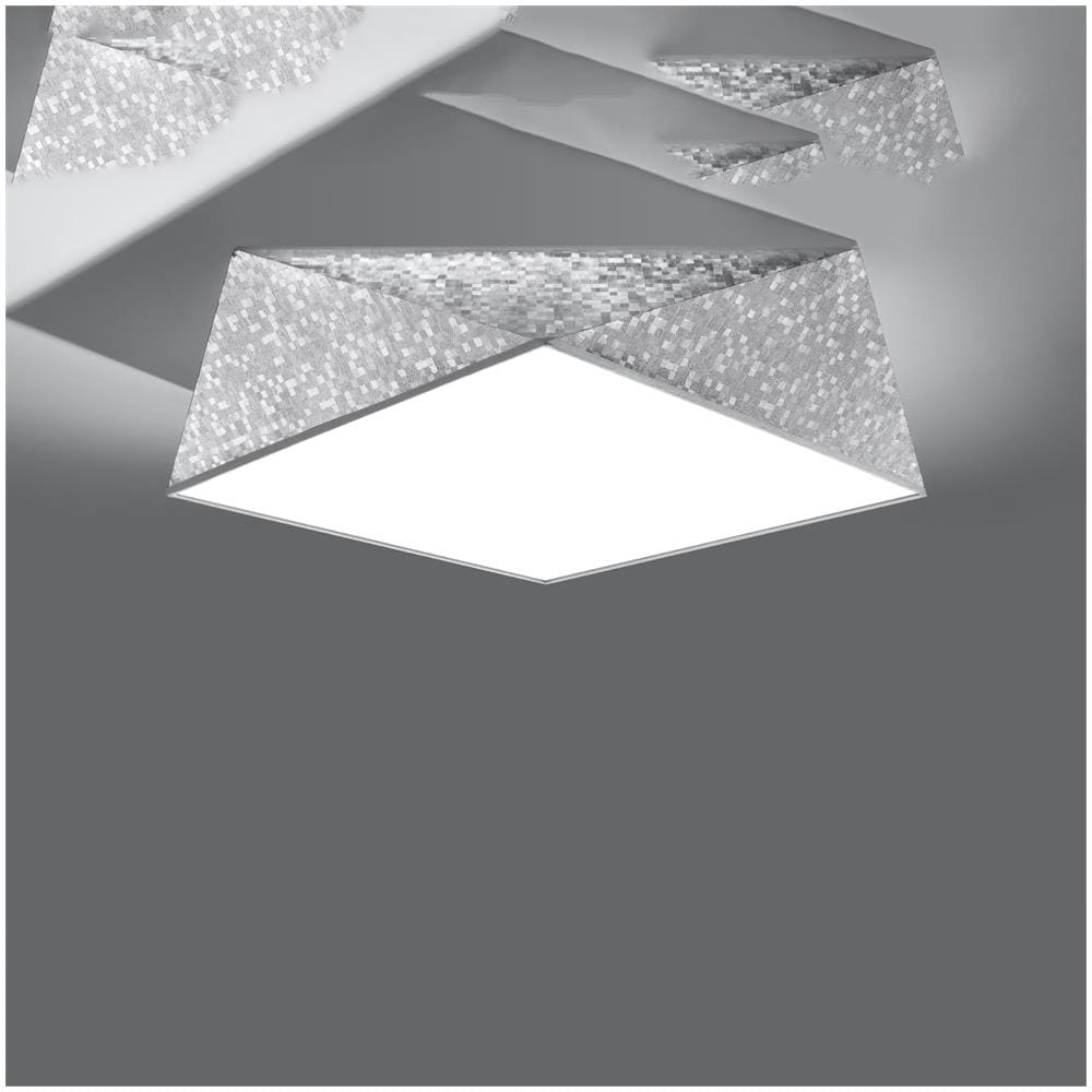 Lampada Da Soffitto Hexa 45 Argento Sl. 0694 - Moderno Lampade Da Soffitto Argento 15x45x45 Cm - Foto 2