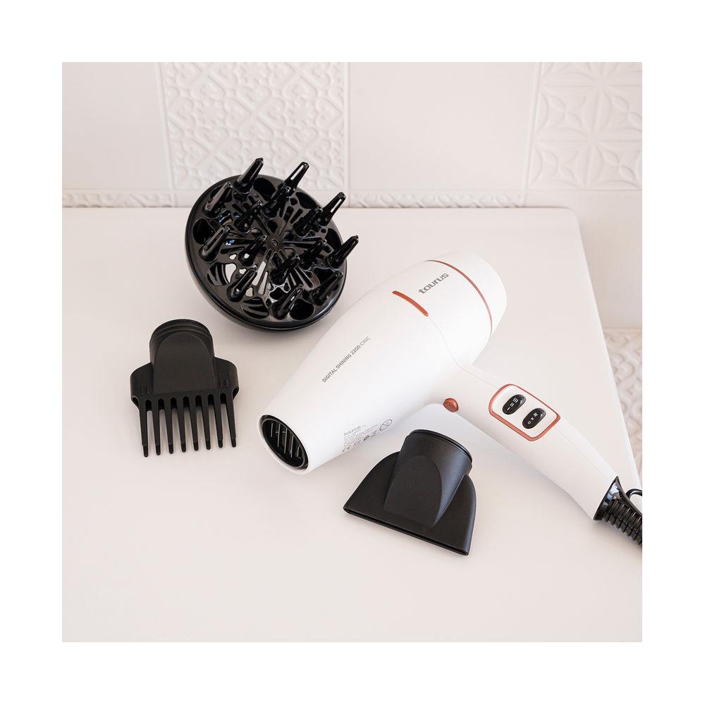 Digital Shining 2200 Ionic asciuga capelli 2200 W Bianco - Foto 9