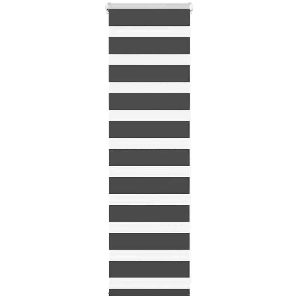 Tenda a Rullo Zebra Nero Larghezza Tessuto 50,9 cm Poliestere - Foto 1