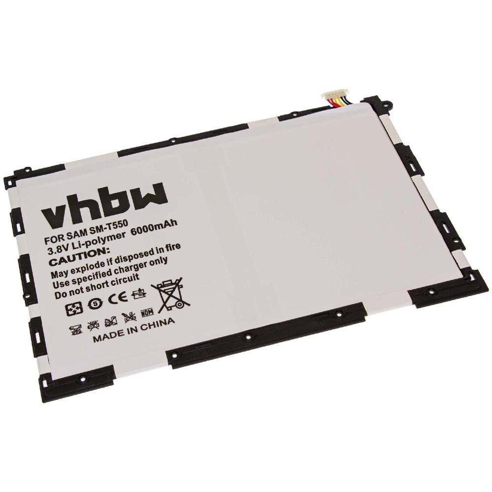 Li-polymer Batteria 6000mah (3.8v) Per Netbook Tablet Samsung Galaxy Sm-p350, Sm-p351, Sm-p550, Sm-p555 Sostituisce Eb-bt550aba, Eb-bt550abe. - Foto 1