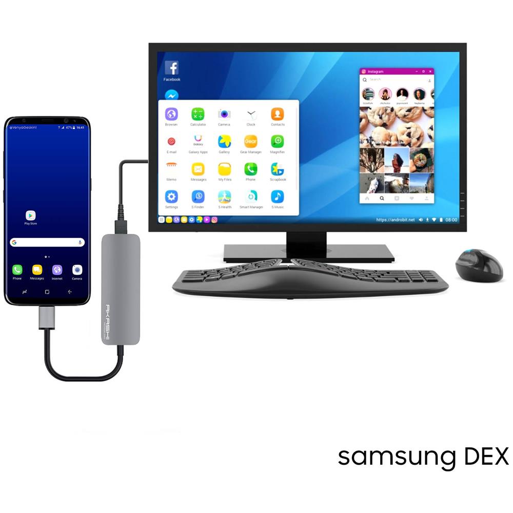 Hub Usb Type C 4 I 1 Multiporta Hdmi 4k / Usb 3.0 / Type-c - Grigio - Foto 2