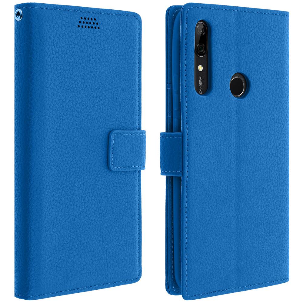 Custodia Huawei P Smart Z Portafoglio Supporto Video Cover Soft Touch Azzurra - Foto 1