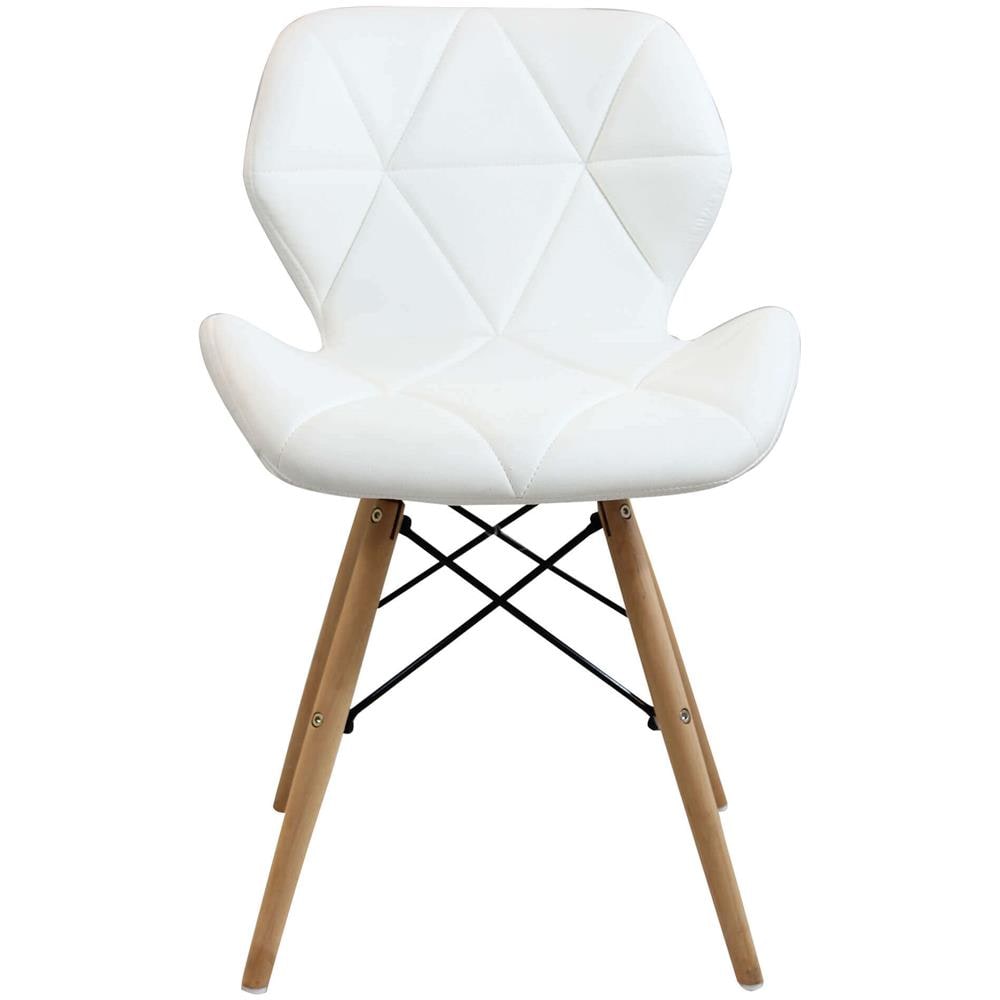 Naomie - Sedia Moderna In Ecopelle E Legno - Foto 2