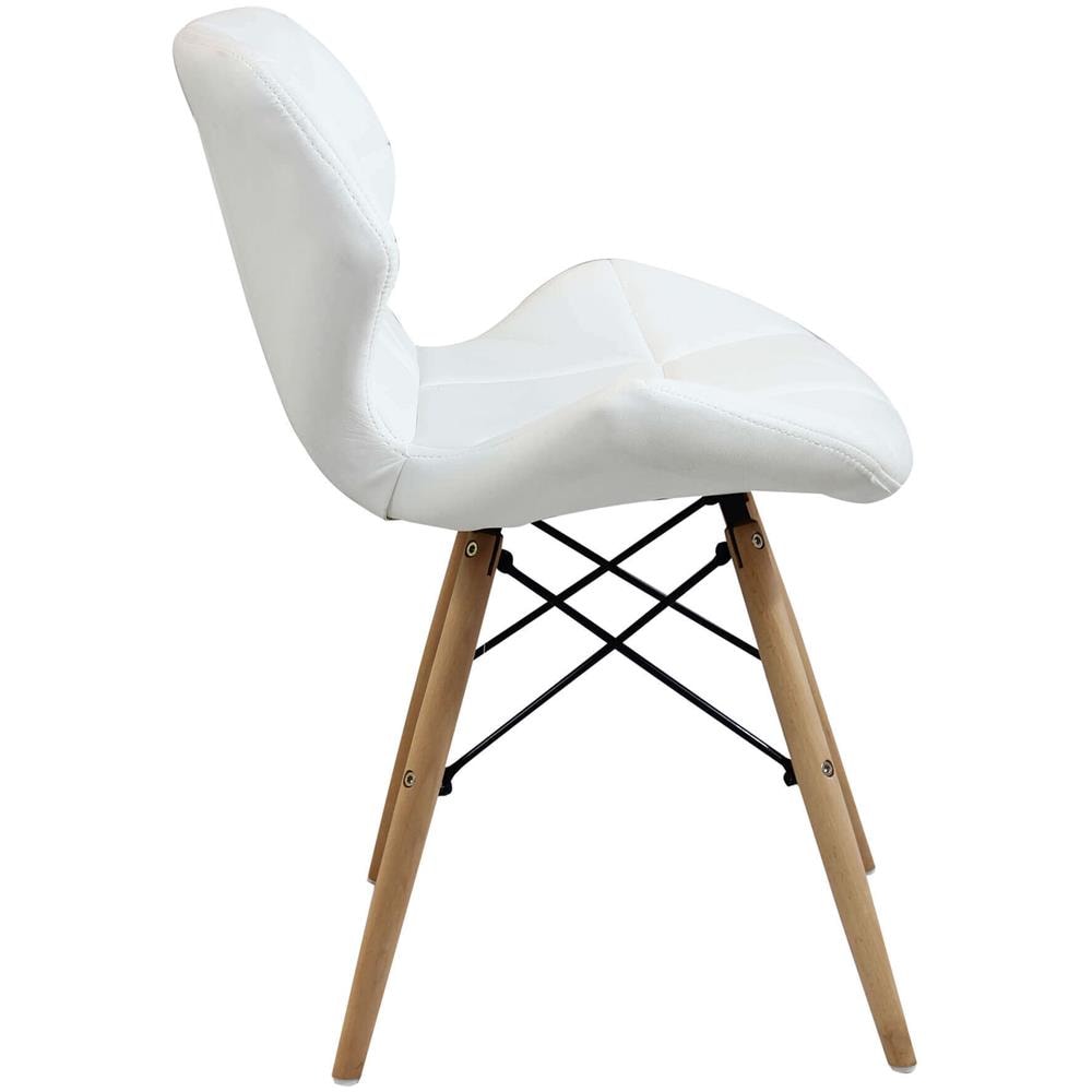 Naomie - Sedia Moderna In Ecopelle E Legno - Foto 4