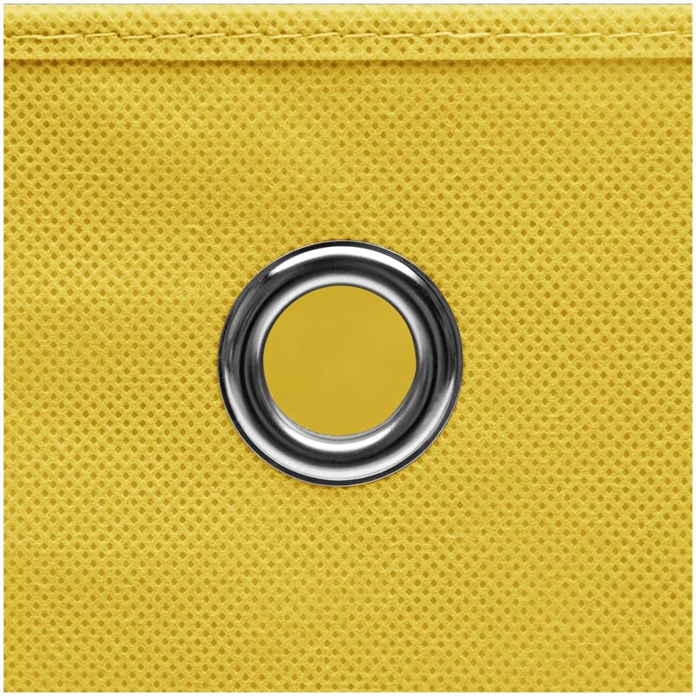 Scatole Portaoggetti 4pz Gialle 32x32x32 cm Tessuto - Foto 2