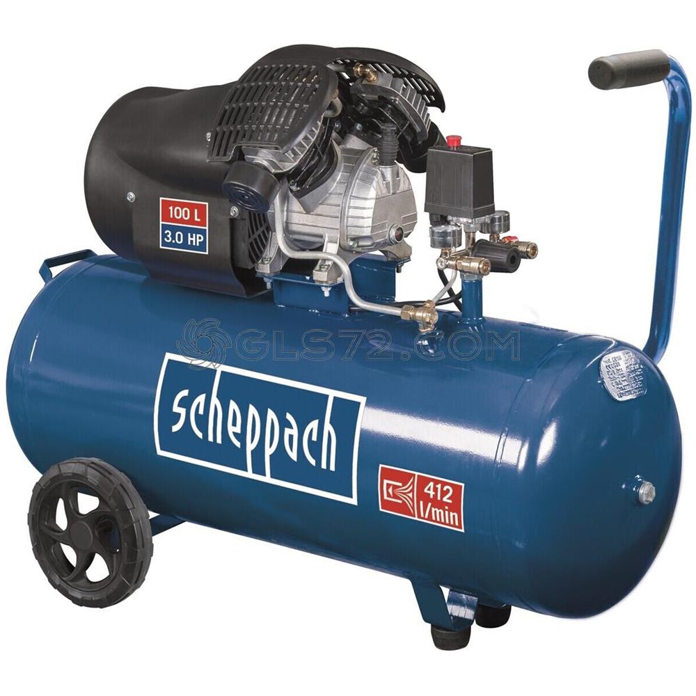 Compressore Aria 100 Lt Lubrificato 10 Bar Bicilindrico A V Hc120dc - Foto 1