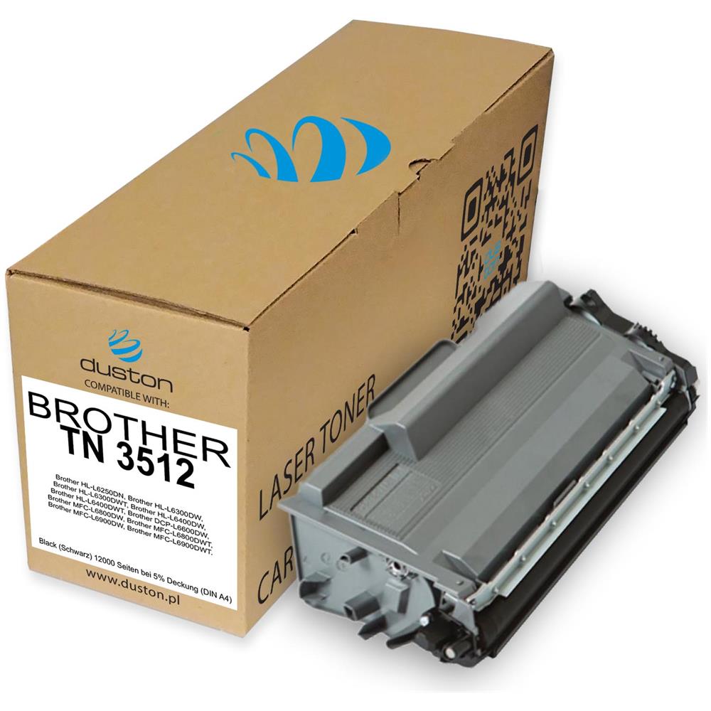 TONER - 2x Tn3512, Tn-3512 Negro Compatible Con Brother Dcp-l6600 Hl-l6250 L6300 L6400 Mfc-l6800 L6900 - Foto 2