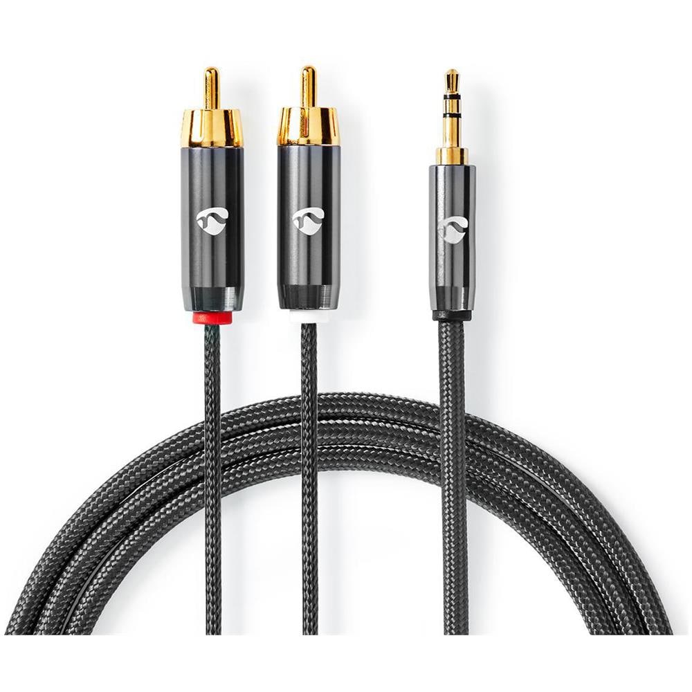 CATB22200GY10 cavo audio 1 m 3.5mm 2 x RCA Grigio - Foto 1