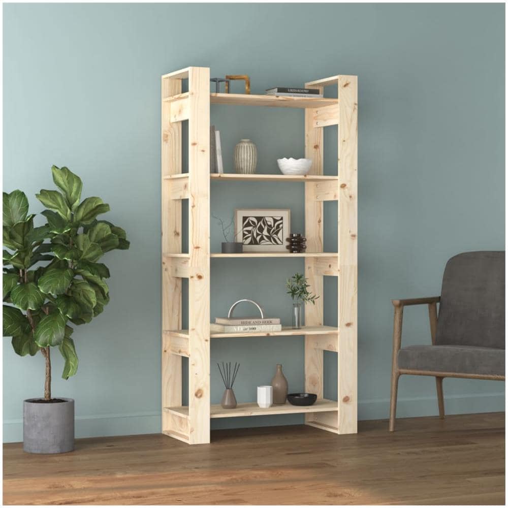 Libreria / divisorio 80x35x160 Cm In Legno Massello Di Pino - Foto 3