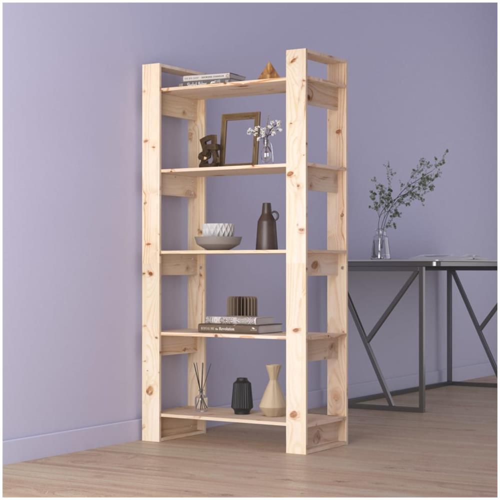 Libreria / divisorio 80x35x160 Cm In Legno Massello Di Pino - Foto 1