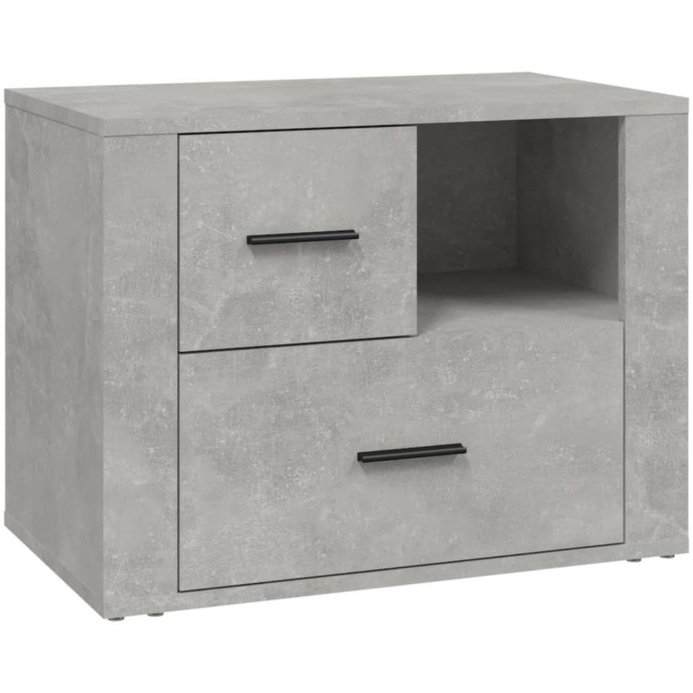 Comodino Grigio Cemento 60x36x45 Cm In Legno Multistrato - Foto 2