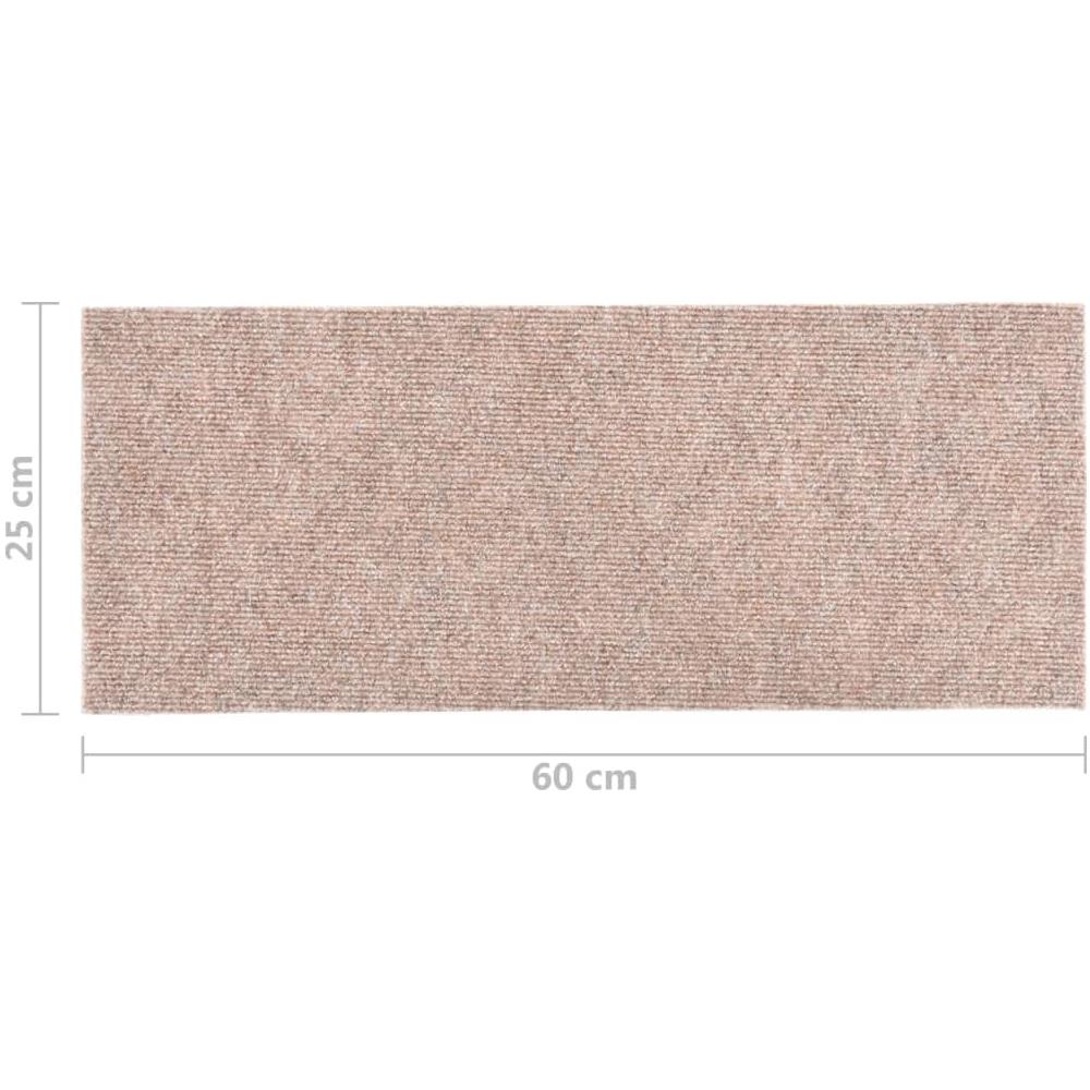 Tappeti Adesivi Rettangolari Per Scale 15 Pz 60x25 Cm Nocciola - Foto 6