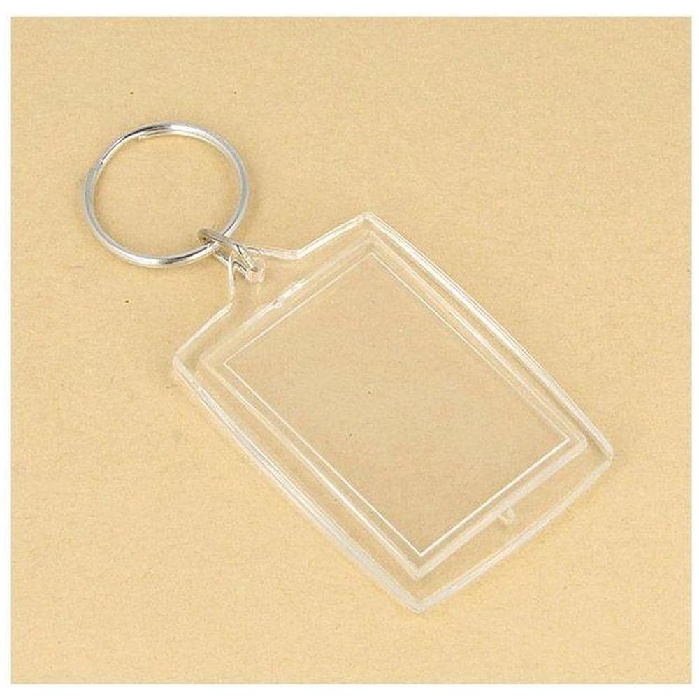 8 Portachiavi Trasparenti Per Foto 3 X 4,5 Cm - Foto 1
