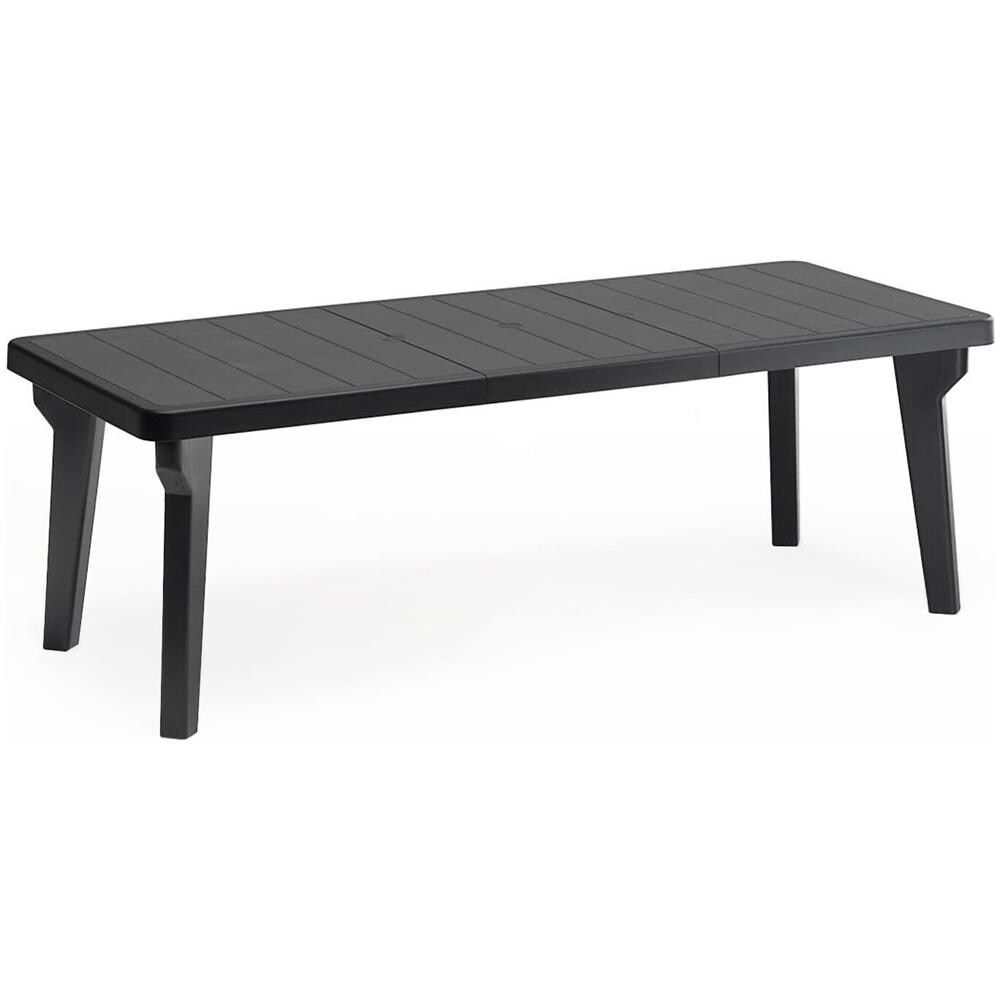 Tavolo Da Esterno Mercurio, Tavolo Rettangolare, Tavolo Allungabile Da Giardino O Da Bar, 100% Made In Italy, 160-220x90h74 Cm, Antracite - Foto 2