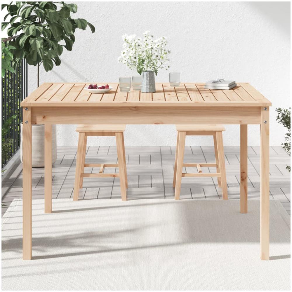 Tavolo Da Giardino 121x82,5x76 Cm In Legno Massello Di Pino - Foto 7