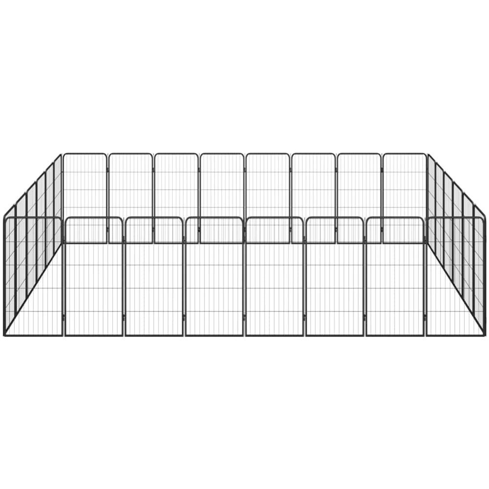 Box Cani 28 Pannelli Nero 50x100 Cm Acciaio Verniciato Polvere - Foto 2