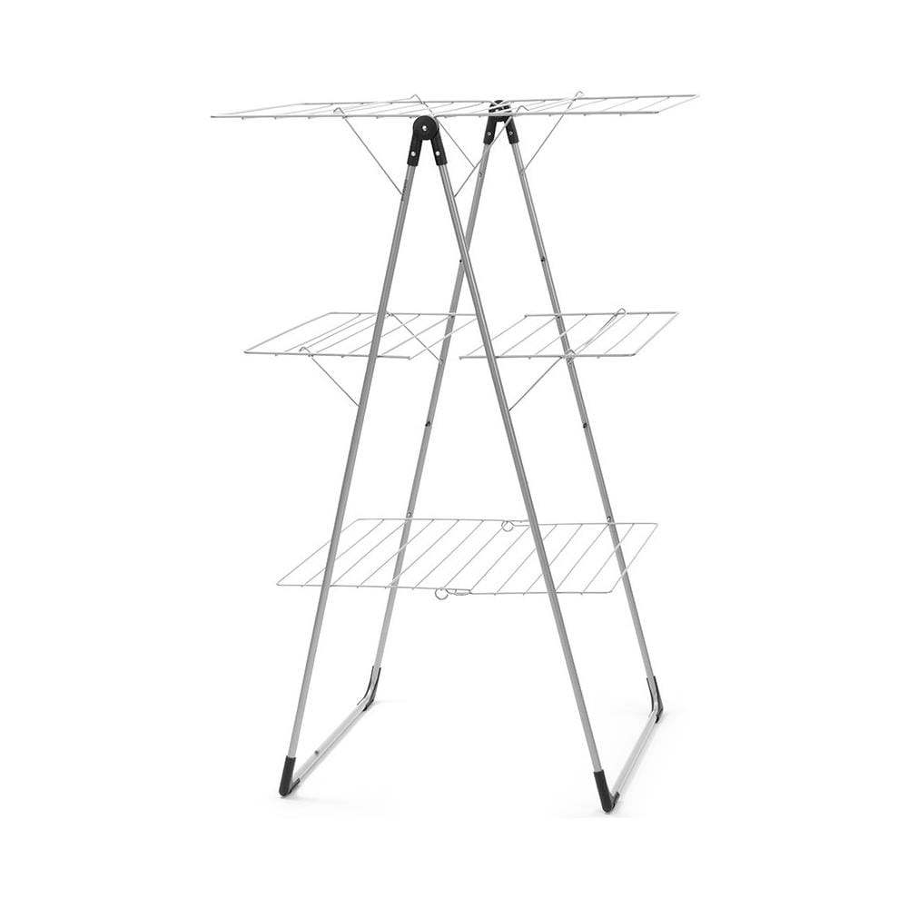 476648 stendino e filo asciugabiancheria Stendibiancheria da pavimento Nero, Grigio - Foto 1