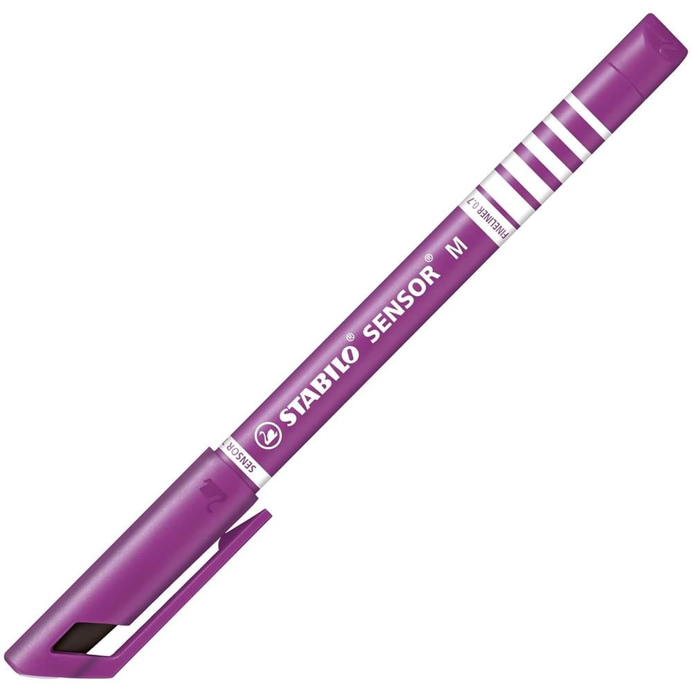 SENSOR M - Fineliner con punta ammortizzata - Tratto Medio (0,7 mm) - Confezione da 10 - Lilla - Foto 2