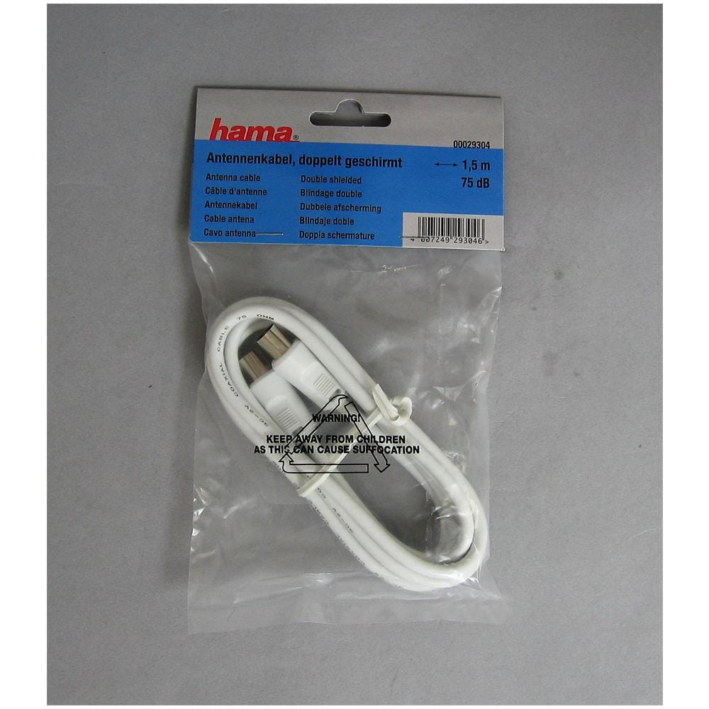 Cavo antenna M / F, 1,5 metri, bianco, 75 dB, sfuso (25 pzz.) - Foto 2