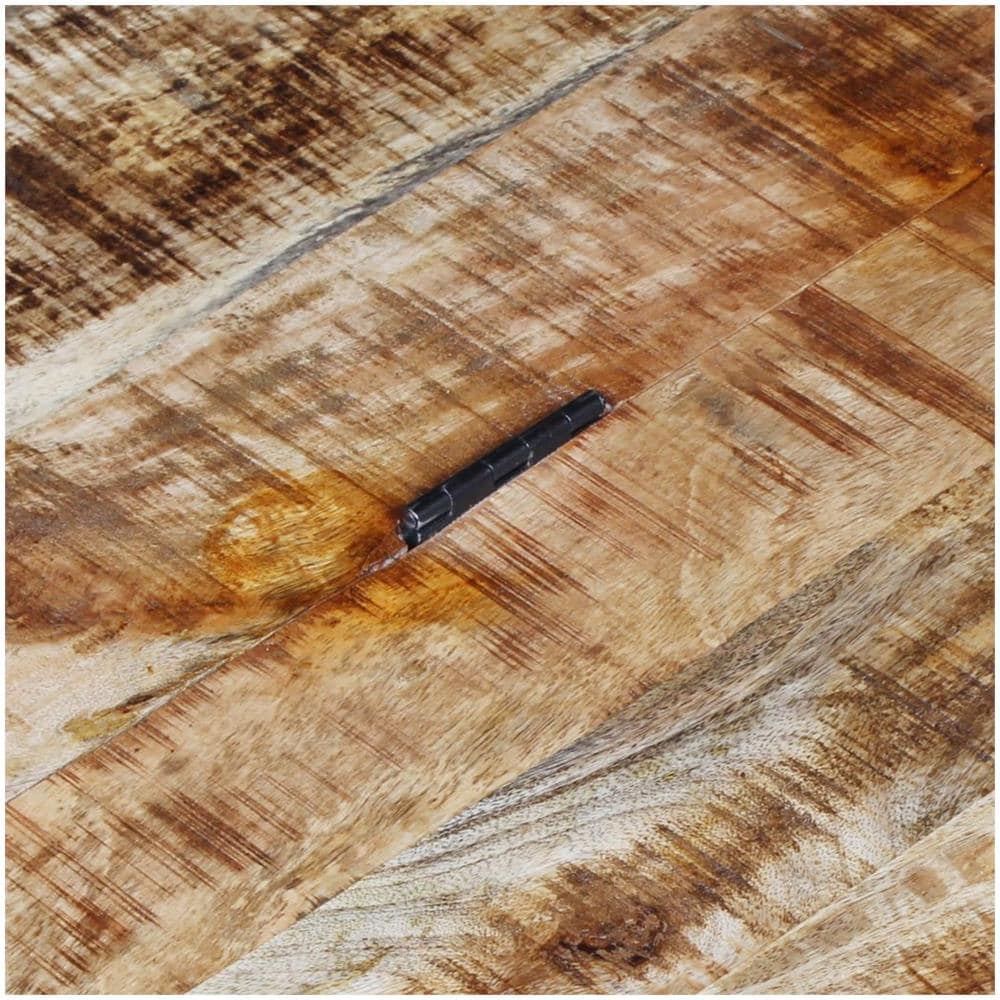 Tavolino Da Caffè In Legno Grezzo Di Mango 70x70x40 Cm - Foto 2