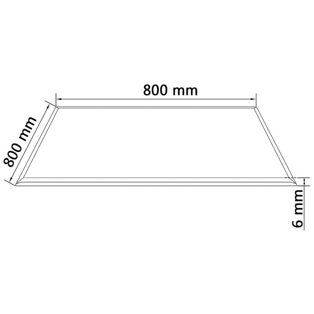 Piano Tavolo In Vetro Temperato Quadrato 800x800 Mm - Foto 4