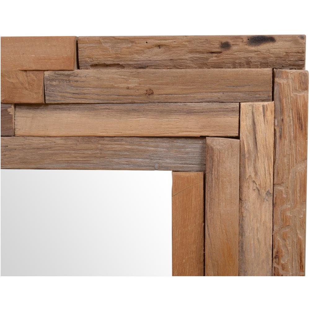 Specchio Decorativo In Legno Di Teak 90x60 Cm Rettangolare - Foto 7