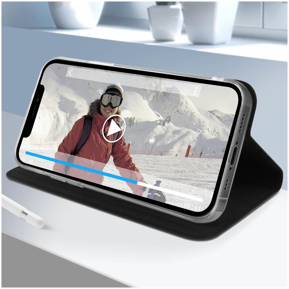 Custodia Per Iphone 12 Mini Portadocumenti Supporto Video Nero - Foto 2