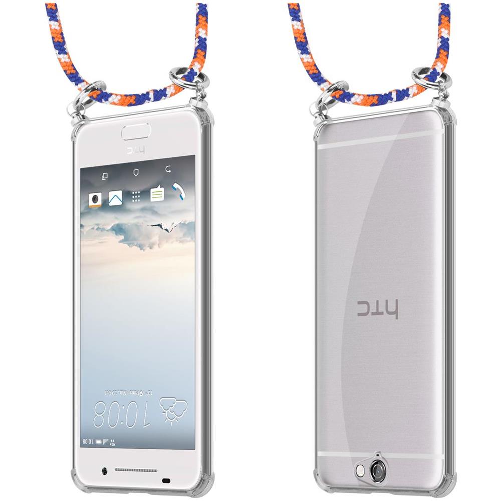 Catena Di Telefoni Cellulari Compatibile Con Htc One A9 In Arancio Blu Bianco - Coperchio Protettivo In Silicone Con Anelli D'argento, Cinturino In Corda E Custodia Staccabile - Foto 8